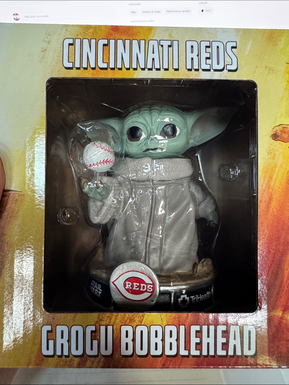 Unopened 2026 Star Wars  the Mandalorian and Grogu Bobblehead Cincinnati  Reds